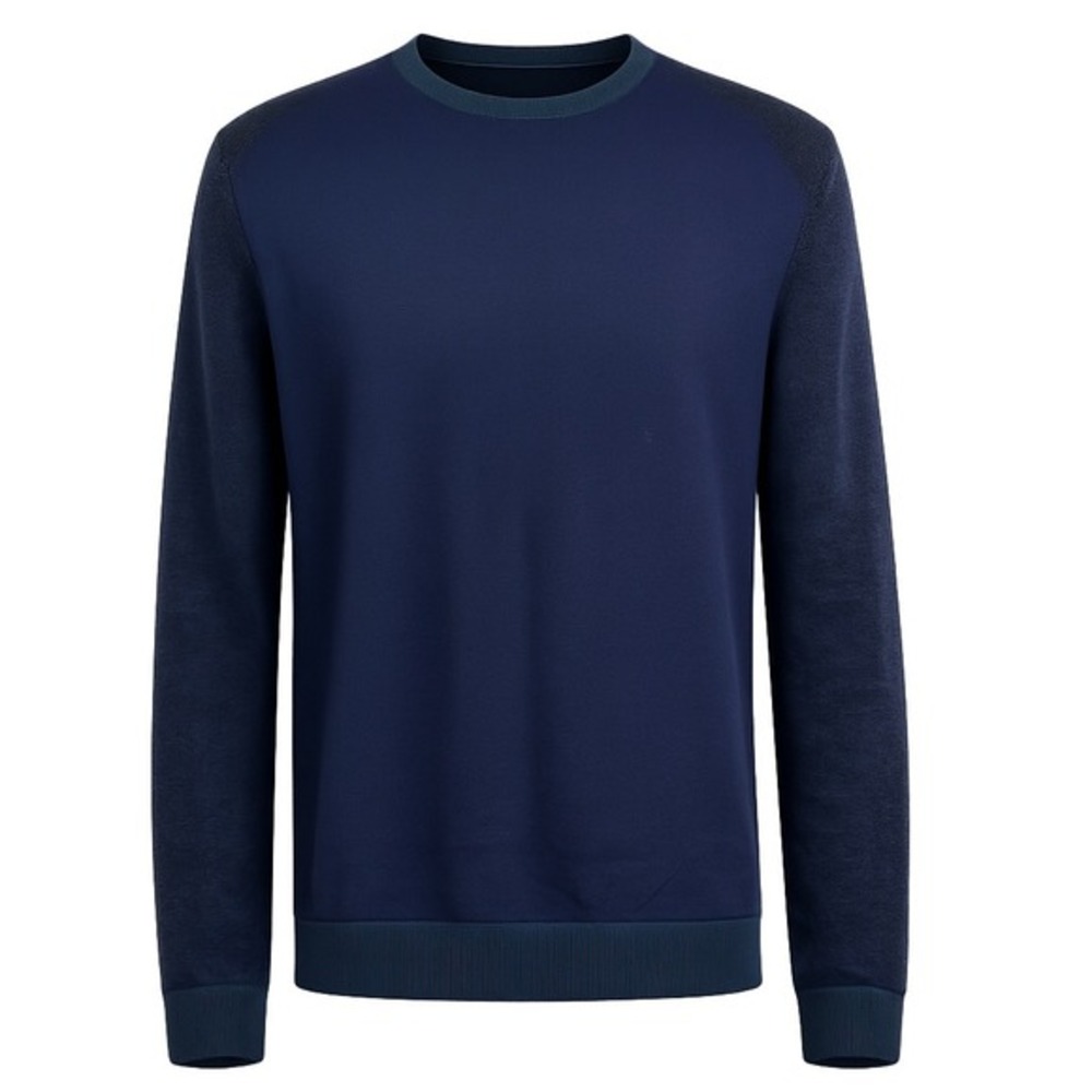 Ted Baker London Mens 100% Merino Wool Crewneck Sweater Navy Blue Size 5 XL
